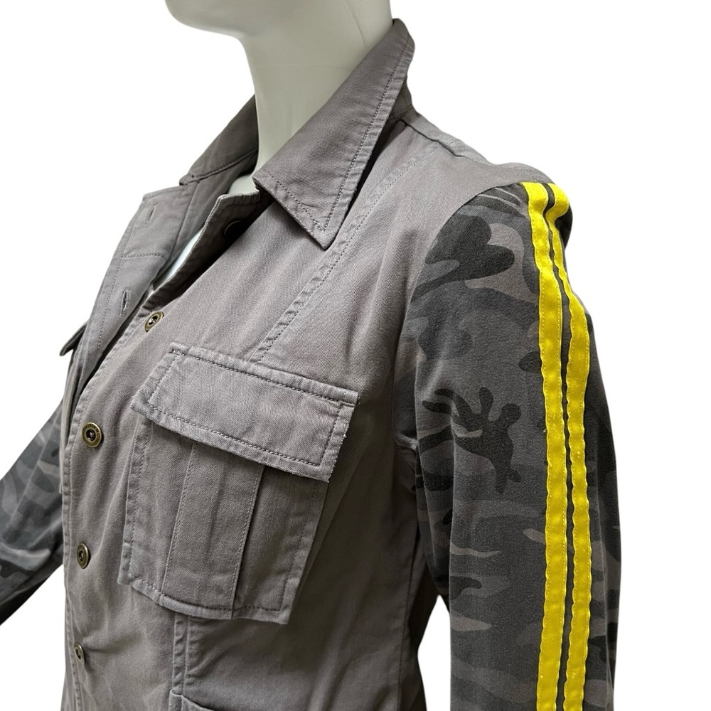 New Military Utiliy Jacket Blazer Camo Stripe Fitted Academia Preppy Da Nang NWT - Picture 3 of 14